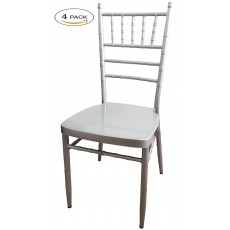 4-pack Heavy-duty Steel Indoor-Outdoor Chiavari/Banquet Chairs (Without cushion)